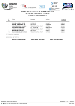 CAMPIONATO DE GALICIA DE KARTING 2015