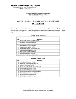 ENTREVISTAS - Instituci&oacute;n Universitaria CESMAG