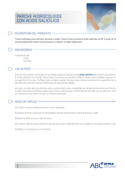PARCHE HIDROCOLOIDE CON &Aacute;CIDO SALIC&Iacute;LICO