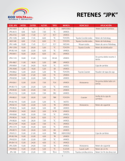 RETENES &ldquo;JPK&rdquo; - Eco Volta SRL