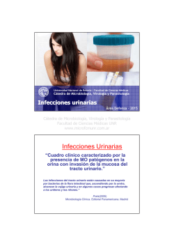 Infecciones Urinarias - C&aacute;tedra de Microbiolog&iacute;a, Virolog&iacute;a y