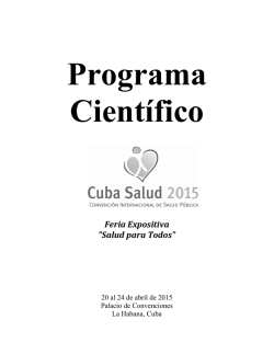 Programa general - Convenci&oacute;n Salud 2015
