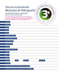 Tercera Convenci&oacute;n Mexicana de Hidrograf&iacute;a