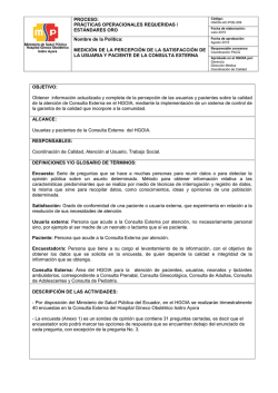 POE-009 SATISFACCI&Oacute;N USUSARIAS EXTERNAS
