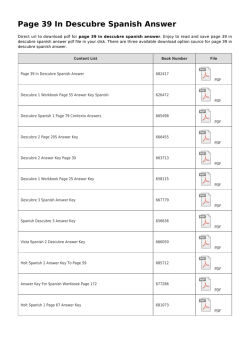 Page 39 In Descubre Spanish Answer