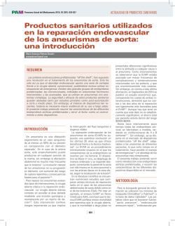 Productos sanitarios utilizados en la reparaci&oacute;n endovascular de los