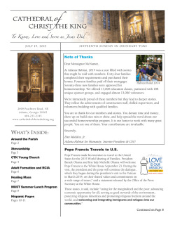 WHAT`S INSIDE: - Cathedral of Christ the King