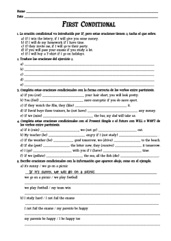 FIRST CONDITIONAL