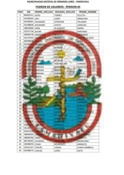 PADRON DE USUARIOS