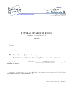 Examen de JUNIO 2015 - F&iacute;sica y Qu&iacute;mica en IESNICO