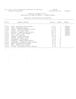 Resultados Examen Especial Ordinario 2015-I