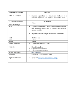 Nombre de la Empresa HERMES Rubro de la Empresa &bull; Empresa