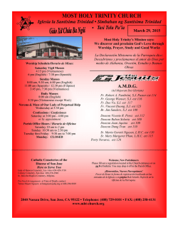 March 29 - Home | Most Holy Trinity Church