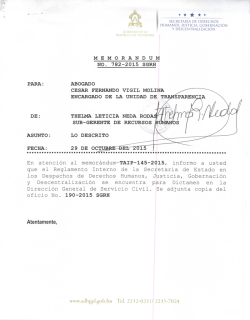 Reglamento de la Secretar&iacute;a de DDHH, Justicia, Gobernaci&oacute;n y