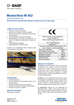 MasterSeal M 452 - BASF Construction Chemicals Espa&ntilde;