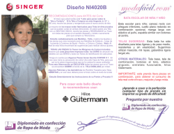 Instrucciones de Costura Bata de jard&iacute;n escolar para
