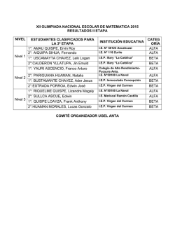 xii olimpiada nacional escolar de matematica 2015