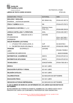 3&ordm; DE ESO - IES Pinar de la Rubia