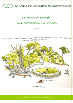 xvi cah &ndash; libro de resumenes - Congreso Argentino de Herpetolog&iacute;a