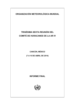 organizaci&oacute;n meteorol&oacute;gica mundial trig&eacute;sima sexta reuni&oacute;n