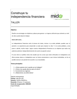 Construye tu independencia financiera