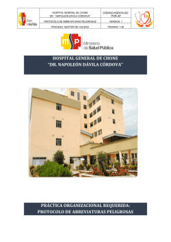 abreviaturas peligrosas - HOSPITAL GENERAL DE CHONE