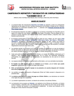 BASES DEL TORNEO RELAMPAGO DE