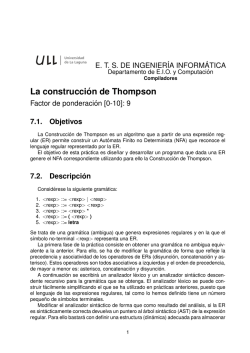 La construcci &acute;on de Thompson