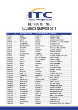 RETIRA TU TNE ALUMNOS NUEVOS 2015