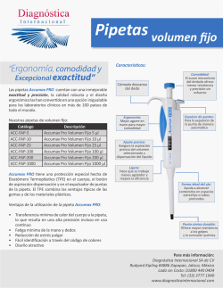 Pipetas volumen fijo