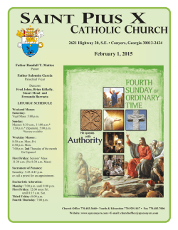 SAINT PIUS X - St. Pius X Catholic Church