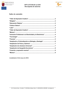 Optativas ESO 2015-16 - IES Francisco de Goya