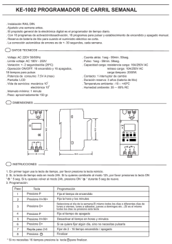 ke-1002 programador de carril semanal