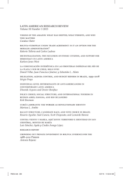 LATIN AMERICAN RESEARCH REVIEW Volume 50 Number 3