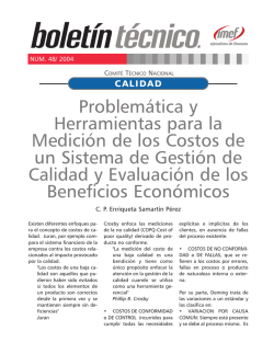 Problem&aacute;tica y Herramientas para la Medici&oacute;n de los Costos