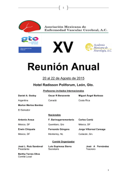 XV Reuni&oacute;n Anual
