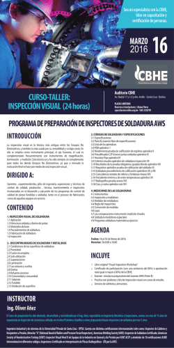Inspecci&oacute;n Visual de Soldadura