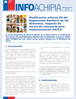 Modificaci&oacute;n art. 69 del R.S.A. - Red de Cient&iacute;ficos para la Inocuidad