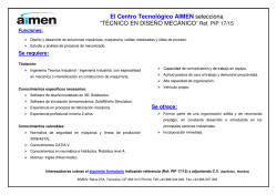 &ldquo;T&Eacute;CNICO EN DISE&Ntilde;O MEC&Aacute;NICO&rdquo; Ref. PIP 17/15