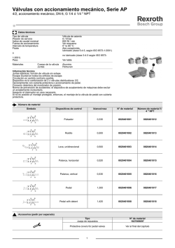 V&aacute;lvulas con accionamiento mec&aacute;nico, Serie AP