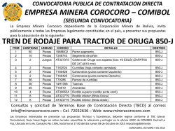 requerimiento de personal empresa minera corocoro &ndash; comibol