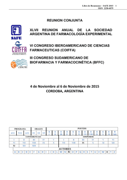 Libro de Resumenes &ndash; SAFE 2015