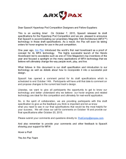 Dear SpaceX Hyperloop Pod Competition Designers and