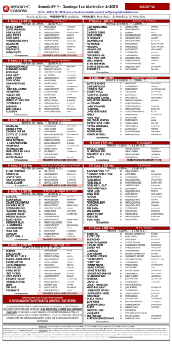 inscriptos - Hip&oacute;dromo C&oacute;rdoba