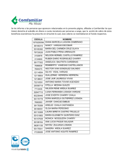 Se les informa a las personas que aparecen