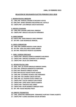 lima, 19 febrero 2015 relacion de delegados electos periodo 2015