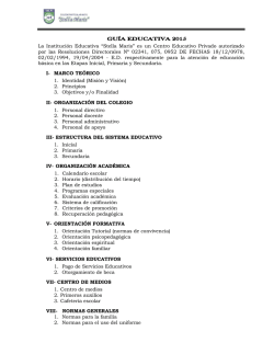 La Instituci&oacute;n Educativa &ldquo;Stella Maris&rdquo; es un Centro Educativo