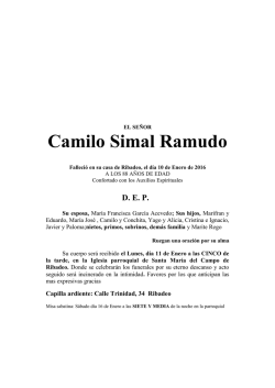 Camilo Simal Ramudo - Funeraria - Tanatorio Pe&ntilde;a. Funeraria y