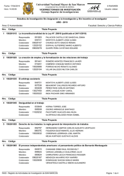 Facultad de Derecho y Ciencia Pol&iacute;tica
