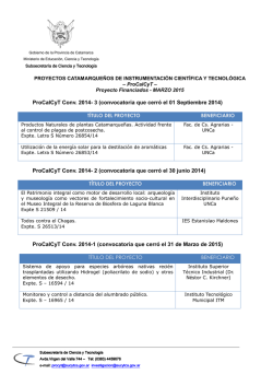 Proyectos Financiados - Subsecretar&iacute;a de Ciencia y Tecnolog&iacute;a